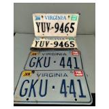 2 Complete Sets of Virginia License Plates