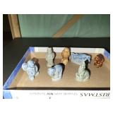 Flat of Small Glass Figurines