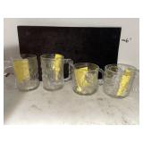 4 McDonalds Batman  mugs. 1995.