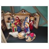 Cloth Nativity Scene