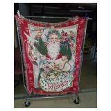 Santa Throw Blanket  Approx 50 x 60 Inches