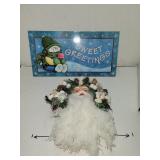 Sweet Greetings Sign & Santa Door Knob Hanger