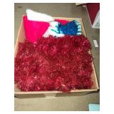 Box Lot W/ Garland  & Extra Large Stocking