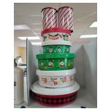 Lot of 5 New Plastic Christmas Themed Storage