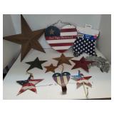 Lot of Metal Stars & Americana Themed Items