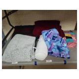 Lot of 4 Cnt Throw Blankets/1 Quilted Lap Pad & 1