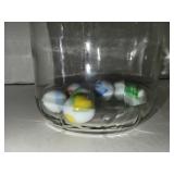 Jar W/ 11 Marbles
