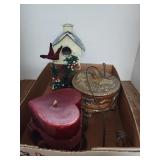 Flat if Decor Items & a Candle