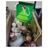 Box Lot of Christmas Ornaments & Decor