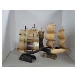 2 Sailboats Made of Horns