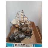 3 Cnt Sail Boats (2 Metal)