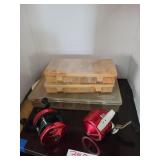 2 Fishing Reel & 3 Cnt Containers W/ Fishing
