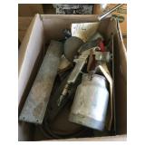 Box of tools
sanders, spray gun, etc.
