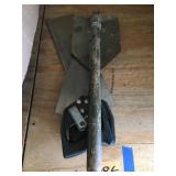 Folding Shovel and 2 Hand Saws