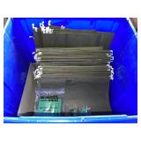 Recycle bin with hanging file folders.