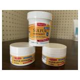 3 jars of Sulfur Ointment.  2- .21 oz. 1 -