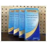 4 ct. Differin Gel. Acne Treatment. .5oz each.