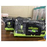 2 pkgs. Crocodile cloth Antibacterial Hand Wipes.