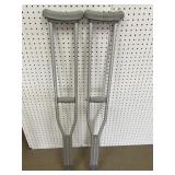 Crutches.