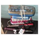 Hair heat care. Curlers. Curling brush & iron.