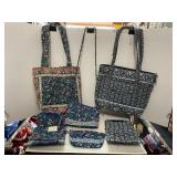 6 VERA BRADLEY Bags. 2 large. String bag. 2