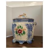Unique Ceramic Jar W/ Lid Made in Japan