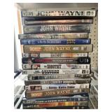Approx 17 ct John Wayne Western DVDs