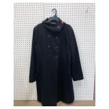 Size L Womens Black Button Up Coat