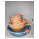 FIRE KING lot of 4, HCL Blue Dish