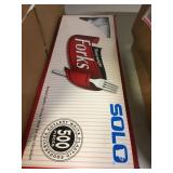 Box of Solo Heavyweight Plastic Forks