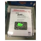 Qty 2. Office Depot Clear Push Pins