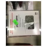 Qty 2 Office Depot Clear Push Pins