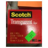 Qty 4 Boxes Scotch Transparent Tape