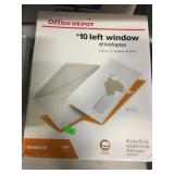 Office Depot #10 Left Window Envelopes