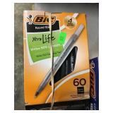 Box of BIC Round Stic Black Ink Pens
