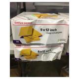 Qty 2 Boxes Office Depot Clasp Envelopes 
9x12in