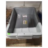 3 Plastic Bins 20 x 15 x 5 Inches