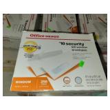 Box of #10 Security  Left Window Envelopes