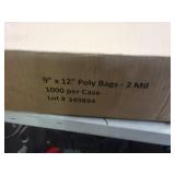 9 x 12 Poly Bags 1000 Cnt