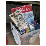 Tote w/Opening Lids w/Christmas Decor Variety