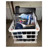 Crate w/Bibles, Filers, Dress Bag