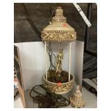 Vintage hanging Lamp. Mineral rain. 23in high