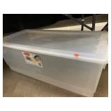 Rubbermaid large latch top tote. 34.5x16.25x12.75