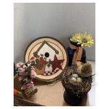 Vase, decorative plate, decor birdhouse, decor