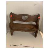 Small wooden decor bench