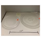 2 microwave glass safe  plates