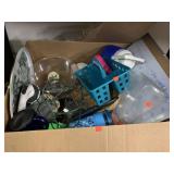 Bowl, calendar whiteboard, caddy, misc house