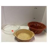Lot of 3 Baking Dishes/Pyrex/Anchor Hocking/