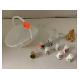 Decor thimbles, dish, misc