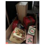 Christmas tins and misc